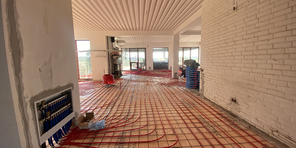 Установка водяного теплого пола со скидкой за объём 20%